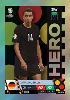 Jamal Musiala Germany Topps Match Attax EURO 2024 Hero #GER14